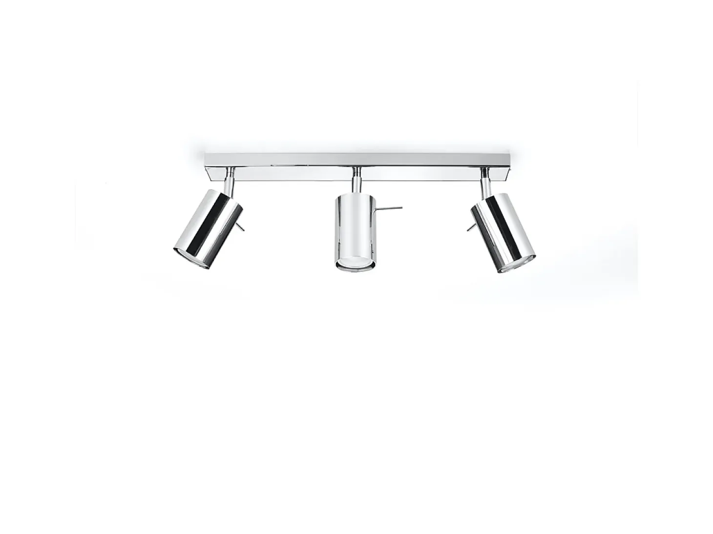 Lámparas De Techo Ring Moderno De Acero - 3 Fuentes Luminosas - L.45 X A.16 Cm - Cromo