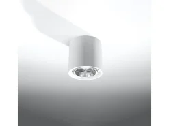 Lámparas de techo Shich moderno de cerámica - 1 fuentes luminosas 3000K - L.14,5 x A.14 cm - blanco