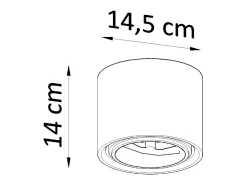 Lámparas de techo Shich moderno de cerámica - 1 fuentes luminosas 3000K - L.14,5 x A.14 cm - blanco