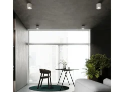 Lámparas de techo Shiis minimalista de aluminio - 1 fuentes luminosas 3000K - L.12 x A.11 cm - blanco