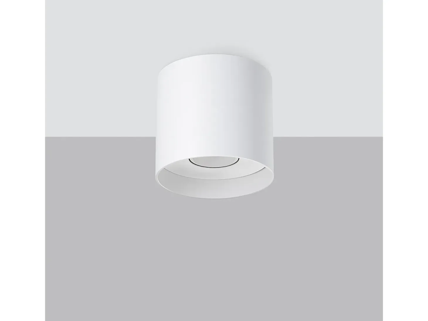 Lámparas de techo Shiis minimalista de aluminio - 1 fuentes luminosas 3000K - L.12 x A.11 cm - blanco