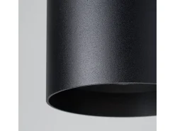 Lámparas de techo Shiis minimalista de aluminio - 1 fuentes luminosas 3000K - L.12 x A.11 cm - negro