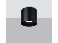 Lámparas de techo Shiis minimalista de aluminio - 1 fuentes luminosas 3000K - L.12 x A.11 cm - negro