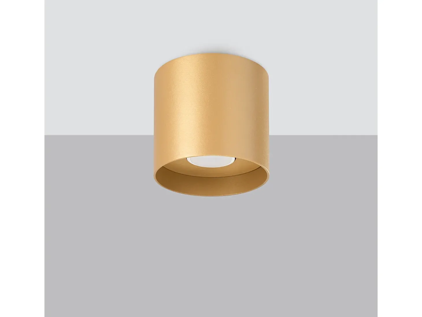 Lámparas de techo Shiis minimalista de aluminio - 1 fuentes luminosas 3000K - L.12 x A.11 cm - dorado