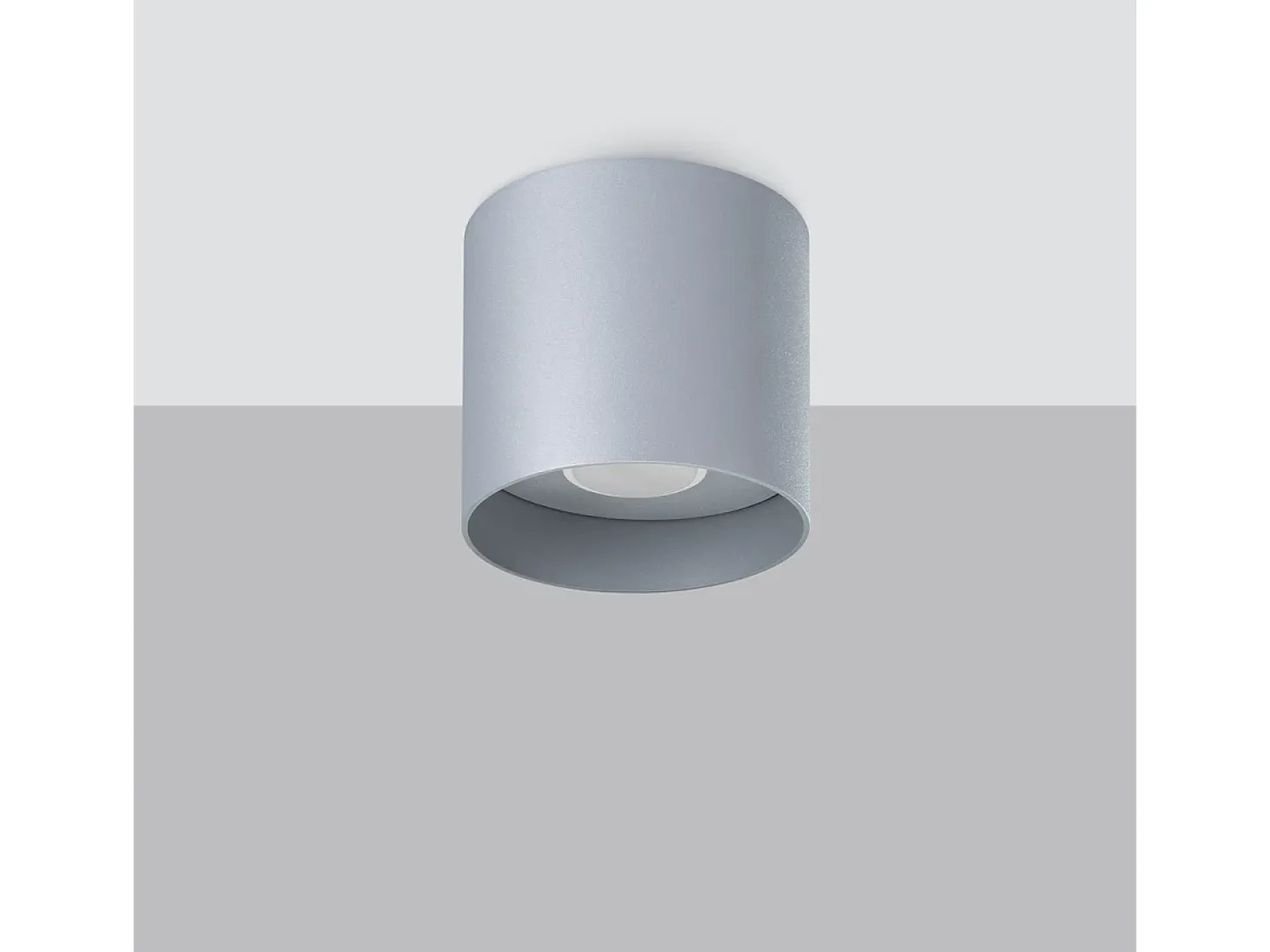 Lámparas de techo Shiis minimalista de aluminio - 1 fuentes luminosas 3000K - L.12 x A.11 cm - gris