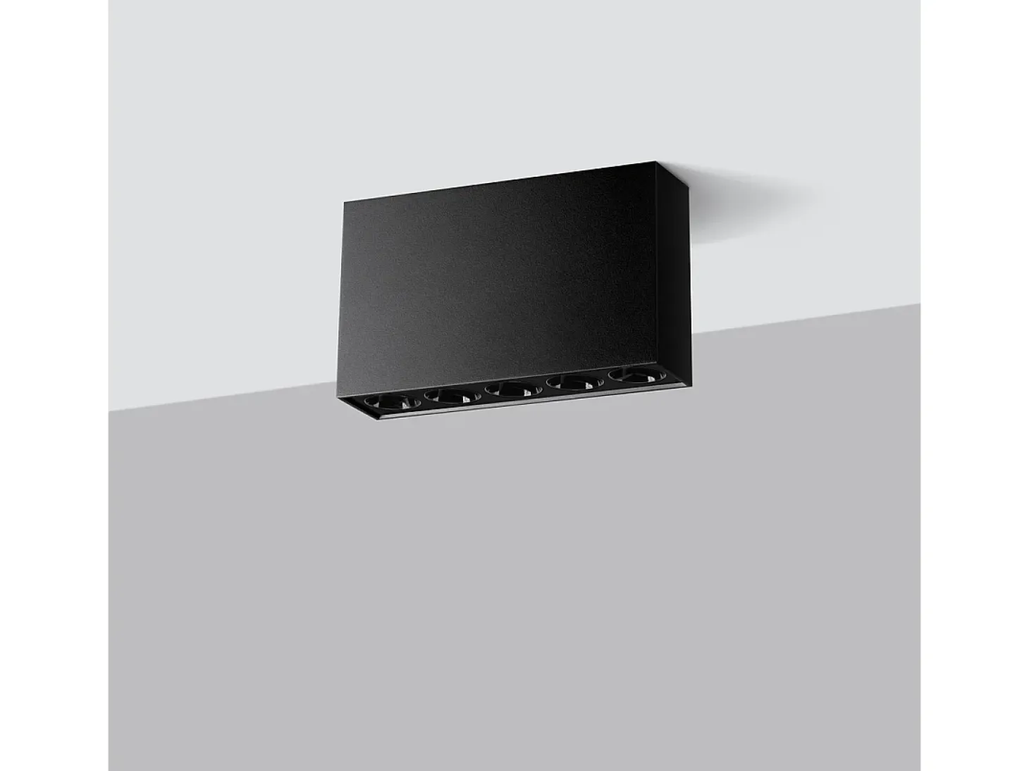 Lámparas De Techo Sole Minimalista De Aluminio - 5 Fuentes Luminosas - L.13,7 X A.8,3 Cm - Negro