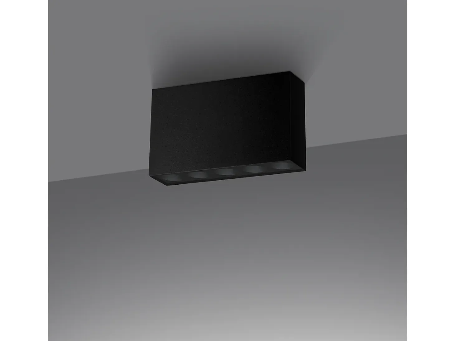 Lámparas De Techo Sole Minimalista De Aluminio - 5 Fuentes Luminosas - L.13,7 X A.8,3 Cm - Negro