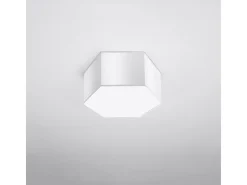 Lámparas de techo Solinia moderno de CLORURO DE POLIVINILO - 2 fuentes luminosas 3000K - L.30,5 x A.15,5 cm - blanco