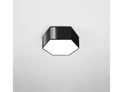 Lámparas de techo Solinia moderno de CLORURO DE POLIVINILO - 2 fuentes luminosas 3000K - L.30,5 x A.11,5 cm - negro