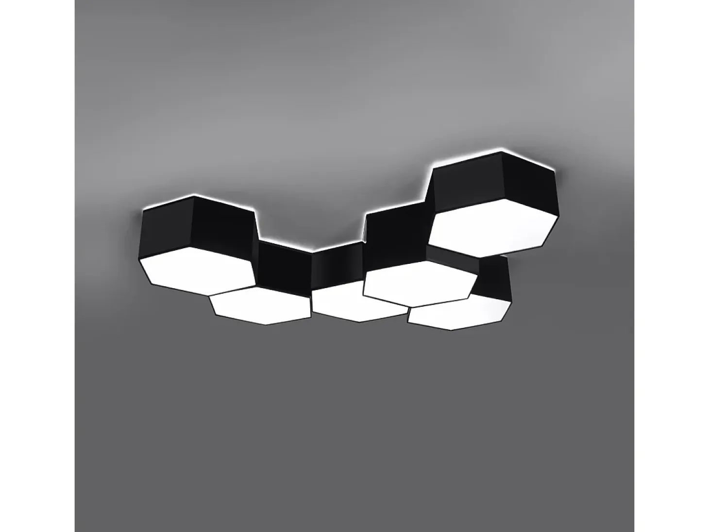 Lámparas de techo Solinia moderno de CLORURO DE POLIVINILO - 2 fuentes luminosas 4000K - L.30,5 x A.11,5 cm - negro