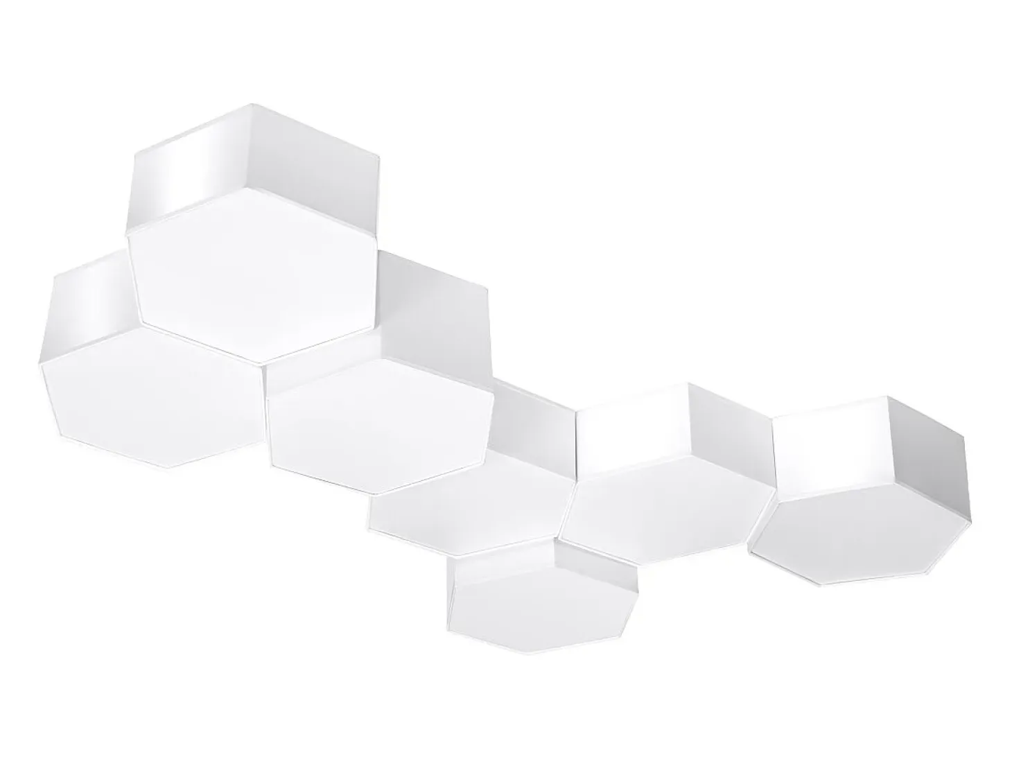 Lámparas de techo Solinia moderno de CLORURO DE POLIVINILO - 2 fuentes luminosas 3000K - L.30,5 x A.11,5 cm - blanco