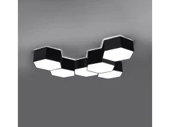 Lámparas de techo Solinia moderno de CLORURO DE POLIVINILO - 2 fuentes luminosas 3000K - L.30,5 x A.15,5 cm - negro