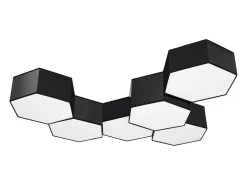 Lámparas de techo Solinia moderno de CLORURO DE POLIVINILO - 2 fuentes luminosas 3000K - L.30,5 x A.13,5 cm - negro