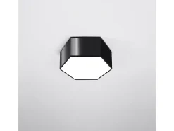 Lámparas de techo Solinia moderno de CLORURO DE POLIVINILO - 2 fuentes luminosas 3000K - L.30,5 x A.13,5 cm - negro
