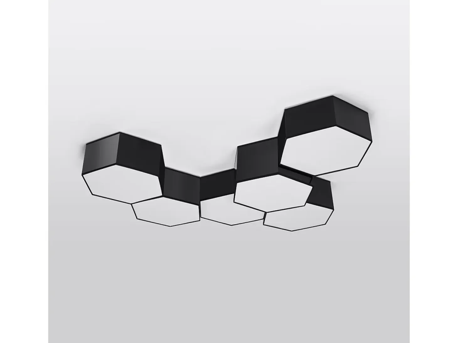 Lámparas de techo Solinia moderno de CLORURO DE POLIVINILO - 2 fuentes luminosas 3000K - L.30,5 x A.13,5 cm - negro