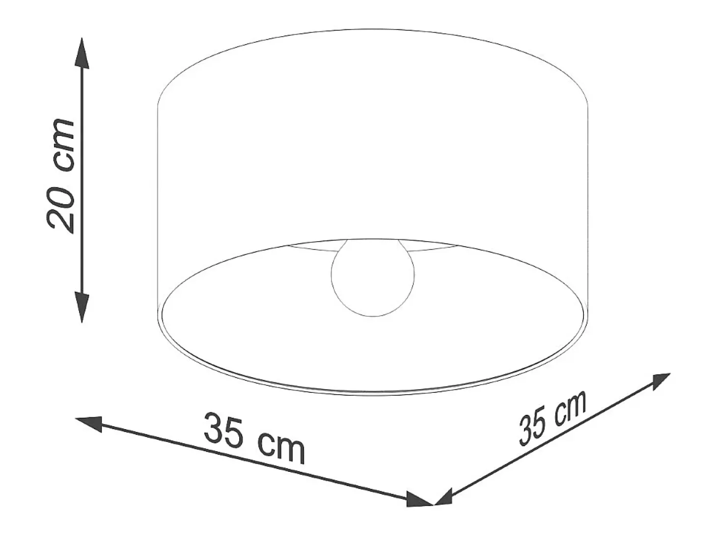Lámparas de techo Straylon escandinavo de tela/madera/acero - 1 fuentes luminosas 3000K - L.35 x A.20 cm - blanco/marrón claro