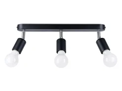Lámparas de techo Synfex minimalista de acero - 3 fuentes luminosas 3000K - L.40 x A.13,5 cm - negro