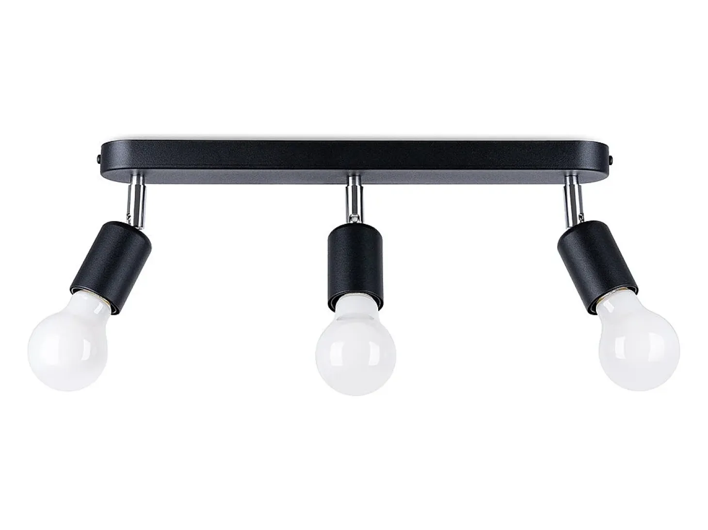 Lámparas de techo Synfex minimalista de acero - 3 fuentes luminosas 3000K - L.40 x A.13,5 cm - negro