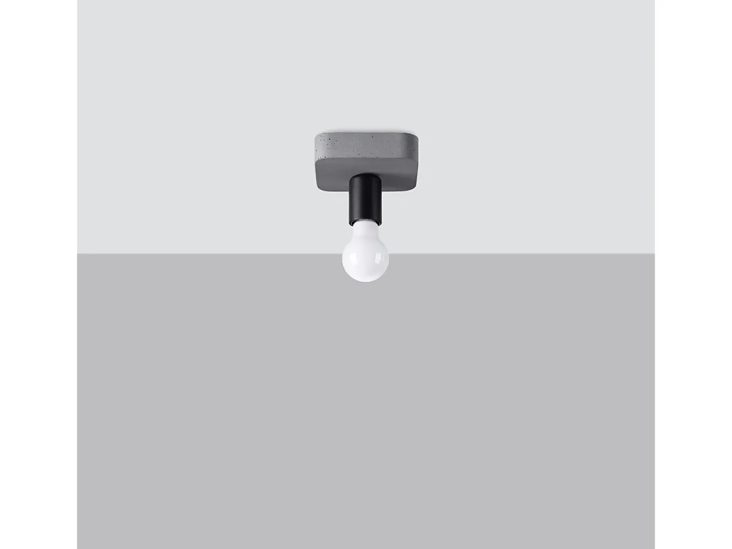 Lámparas De Techo Tavo Industrial De Concreto - 1 Fuentes Luminosas - L.13,5 X A.10 Cm - Gris