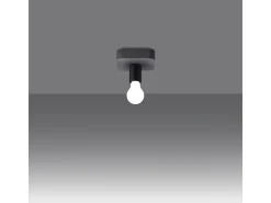 Lámparas De Techo Tavo Industrial De Concreto - 1 Fuentes Luminosas - L.13,5 X A.10 Cm - Gris