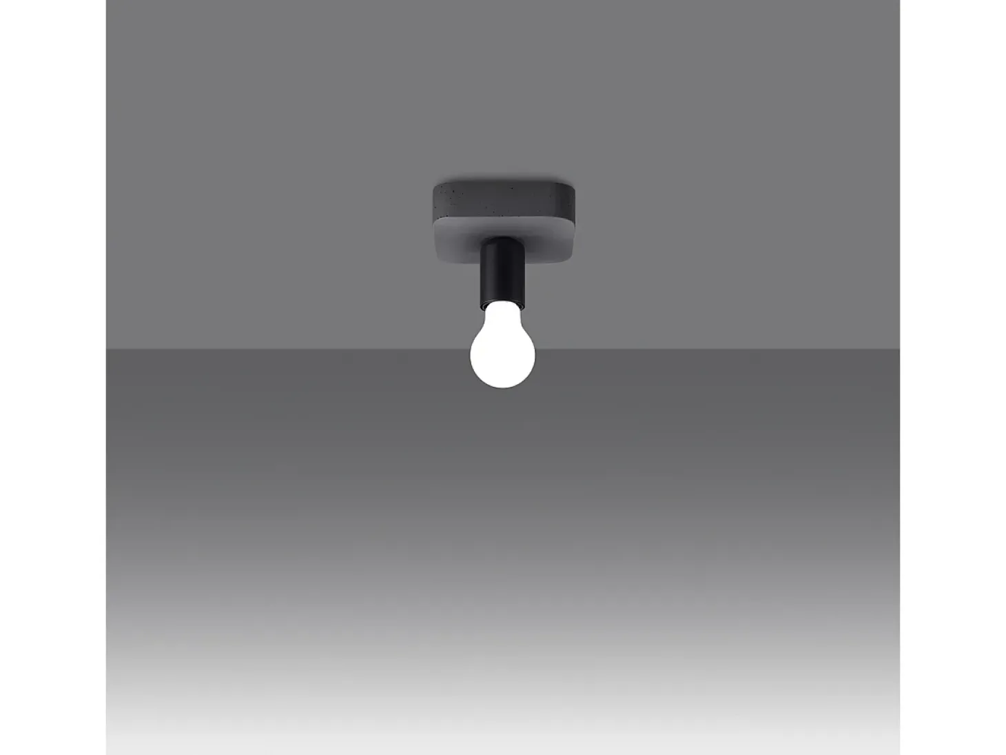 Lámparas De Techo Tavo Industrial De Concreto - 1 Fuentes Luminosas - L.13,5 X A.10 Cm - Gris