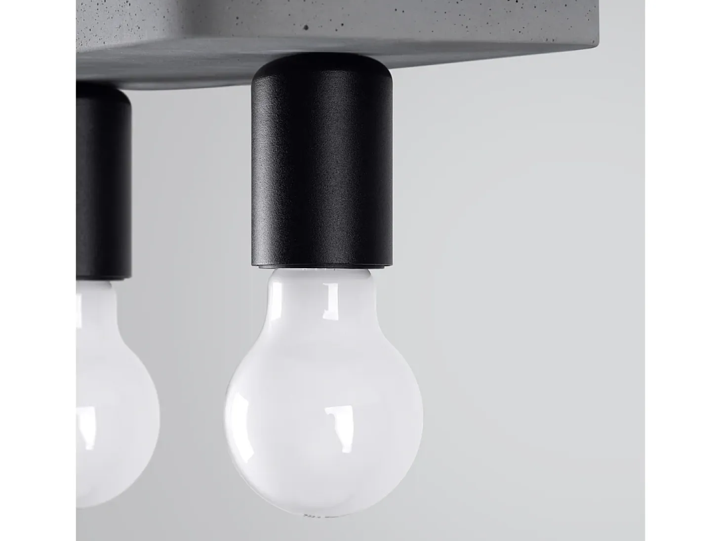 Lámparas De Techo Tavo Industrial De Concreto - 2 Fuentes Luminosas - L.35 X A.10 Cm - Gris