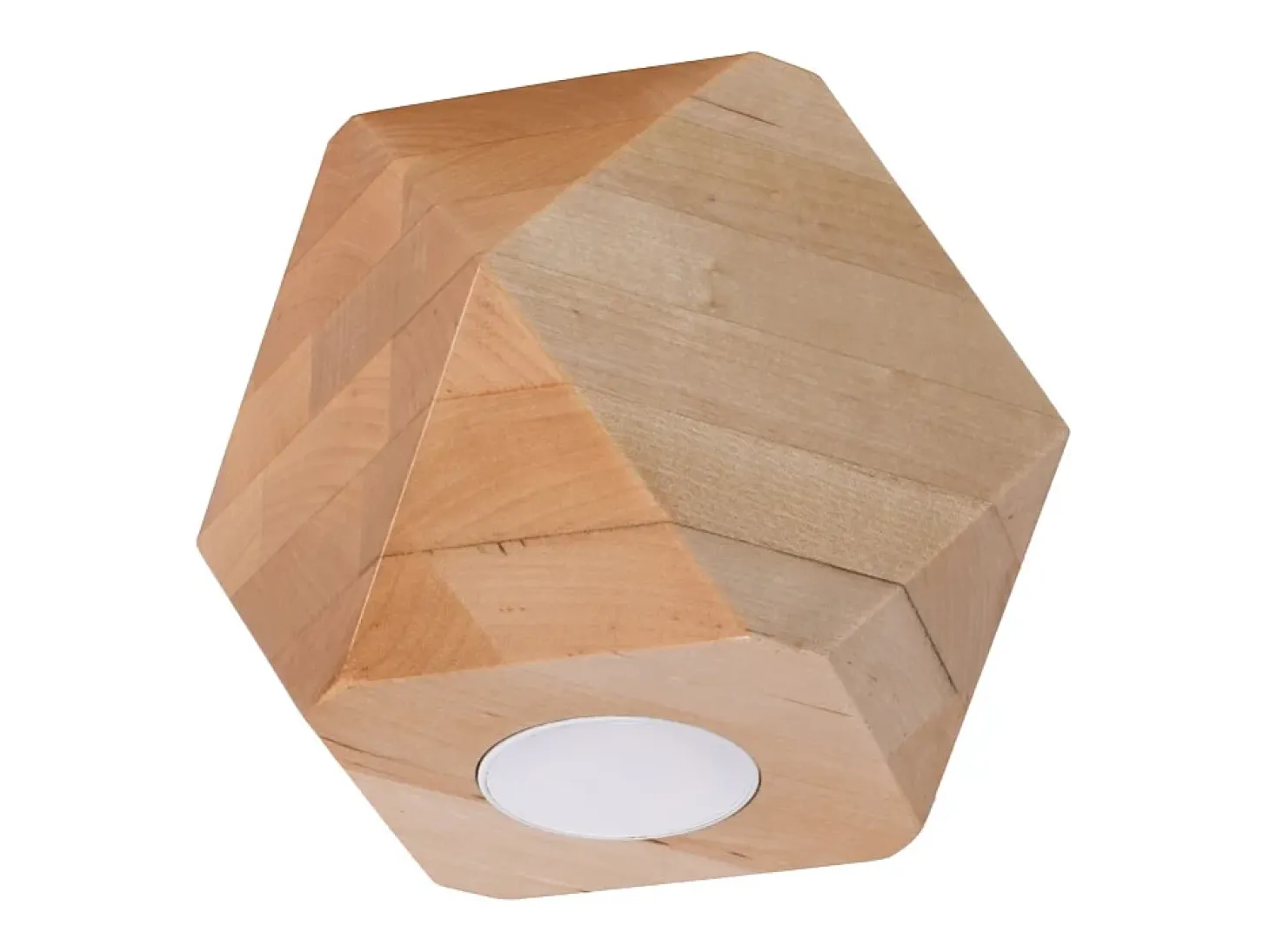 Lámparas de techo Timberix escandinavo de madera - 1 fuentes luminosas 4000K - L.12 x A.12 cm - madera natural