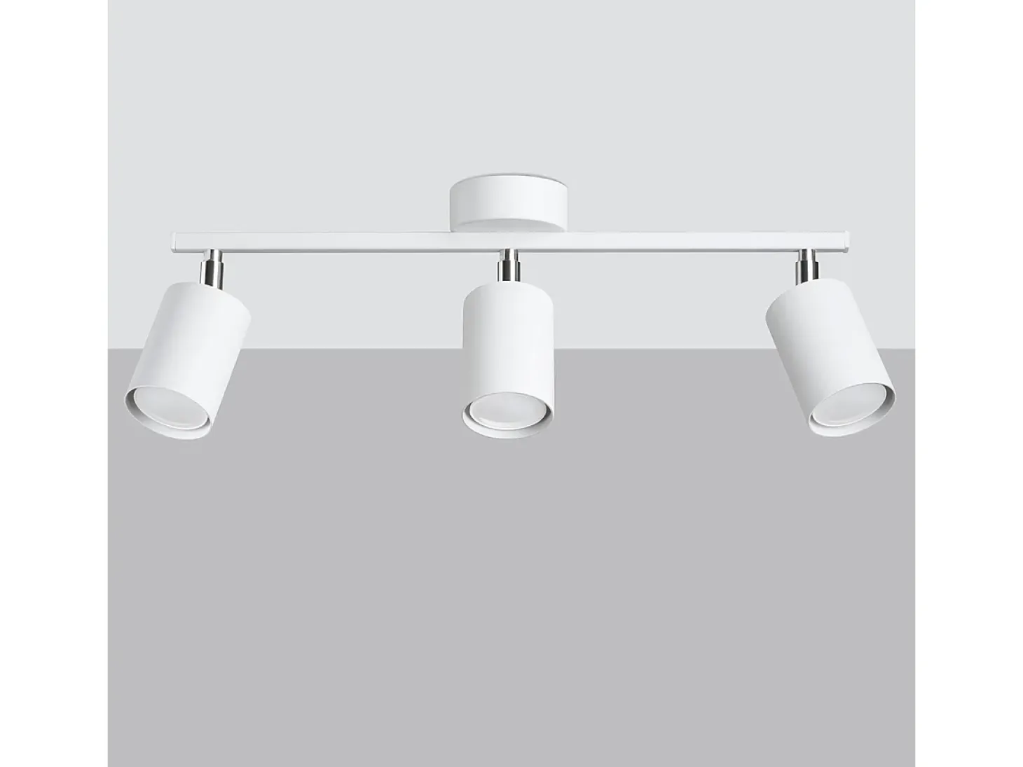 Lámparas de techo Torim minimalista de acero - 3 fuentes luminosas 3000K - L.46 x A.20 cm - blanco