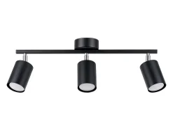 Lámparas de techo Torim minimalista de acero - 3 fuentes luminosas 4000K - L.46 x A.20 cm - negro