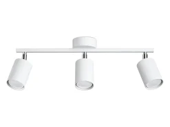Lámparas de techo Torim minimalista de acero - 3 fuentes luminosas 4000K - L.46 x A.20 cm - blanco