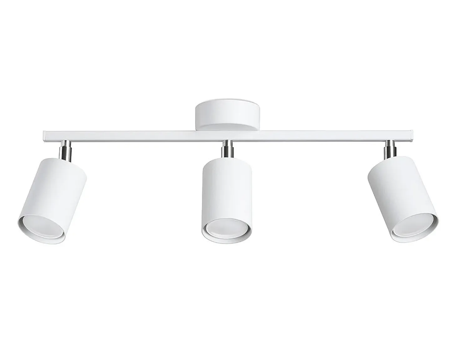 Lámparas de techo Torim minimalista de acero - 3 fuentes luminosas 4000K - L.46 x A.20 cm - blanco