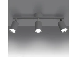 Lámparas de techo Torim minimalista de acero - 3 fuentes luminosas 4000K - L.46 x A.20 cm - blanco