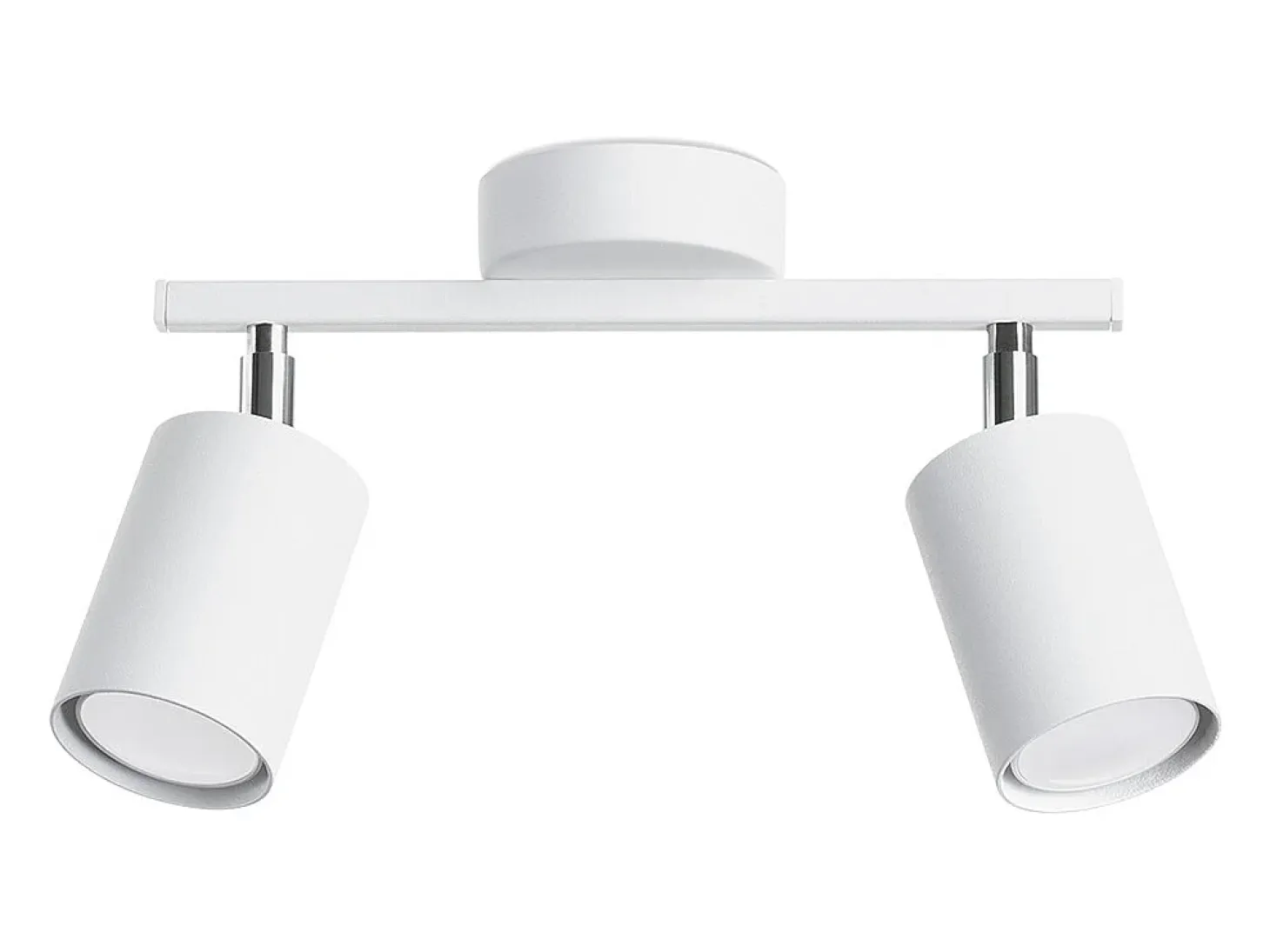 Lámparas de techo Torim minimalista de acero - 2 fuentes luminosas 3000K - L.26 x A.20 cm - blanco