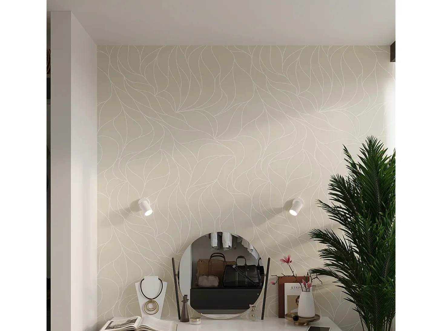 Lámparas de techo Torim minimalista de acero - 2 fuentes luminosas 3000K - L.26 x A.20 cm - blanco