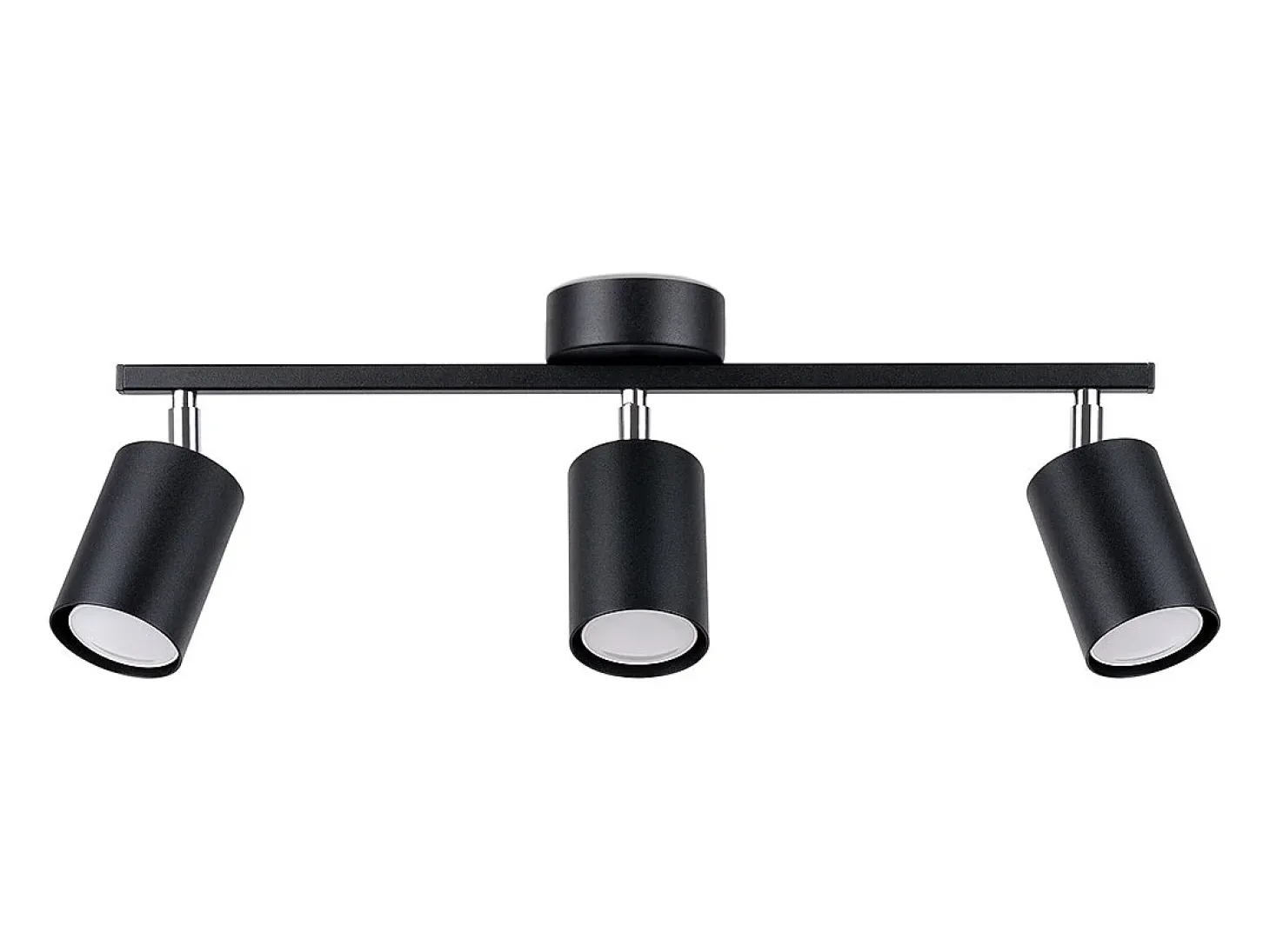 Lámparas de techo Torim minimalista de acero - 3 fuentes luminosas 3000K - L.46 x A.20 cm - negro