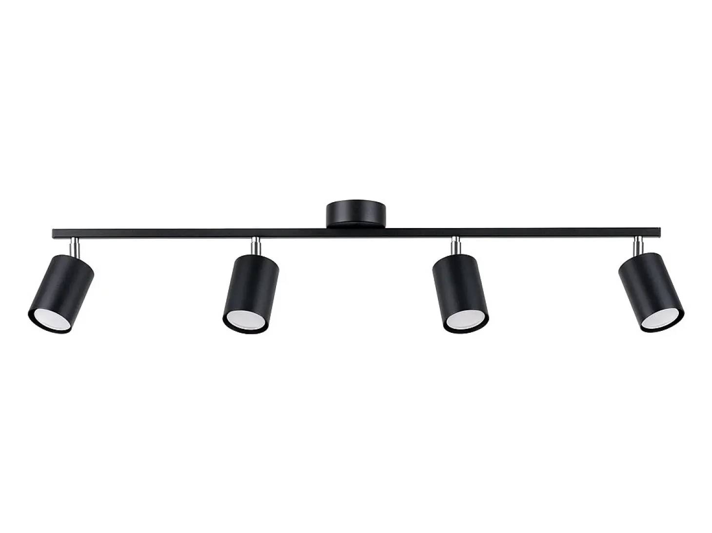 Lámparas de techo Torim moderno de acero - 4 fuentes luminosas 4000K - L.100 x A.20 cm - negro