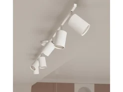 Lámparas de techo Torim moderno de acero - 4 fuentes luminosas 4000K - L.100 x A.20 cm - blanco