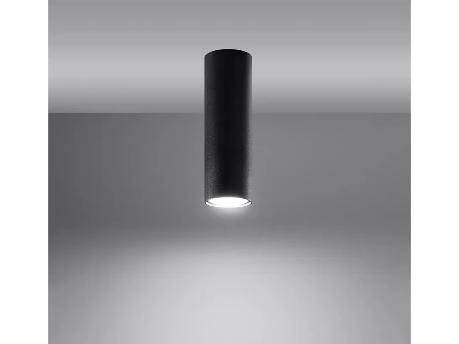Lámparas de techo Toris moderno de acero - 1 fuentes luminosas 4000K - L.6 x A.20 cm - negro