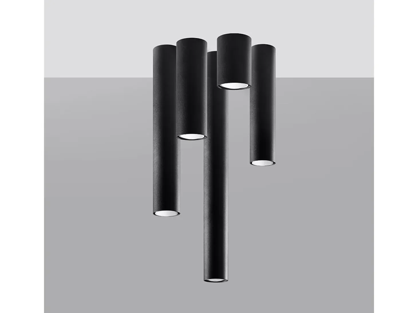 Lámparas de techo Toris moderno de acero - 1 fuentes luminosas 4000K - L.6 x A.20 cm - negro