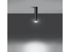 Lámparas de techo Toris moderno de acero - 1 fuentes luminosas 4000K - L.6 x A.30 cm - negro