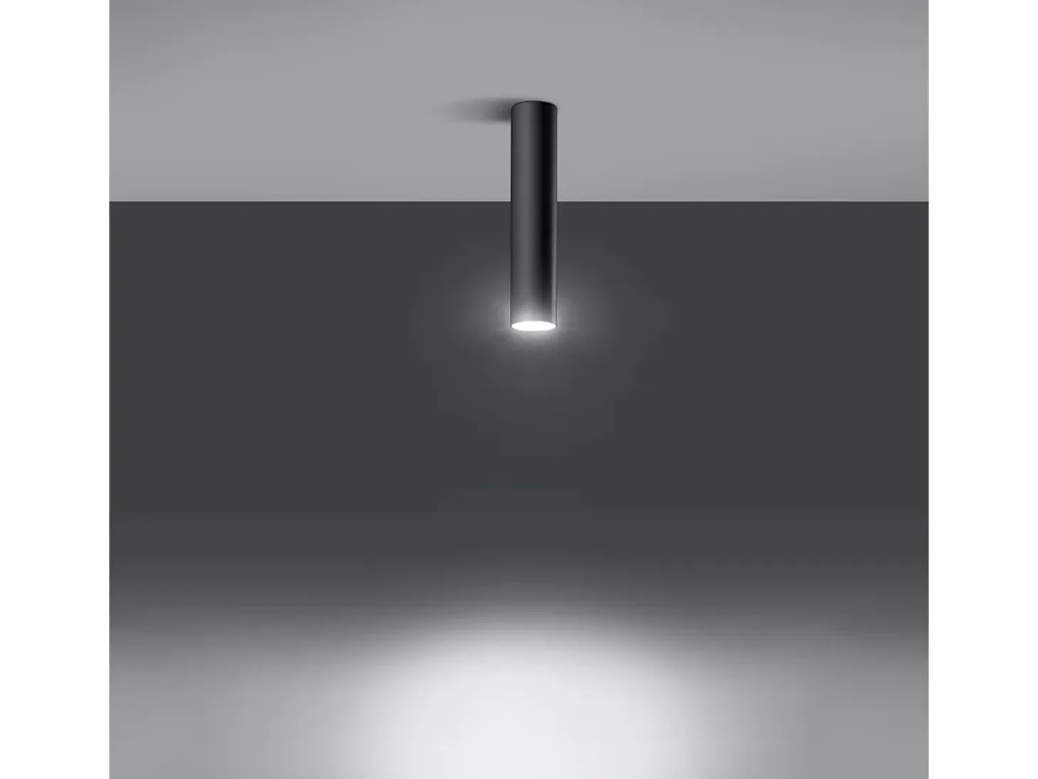 Lámparas de techo Toris moderno de acero - 1 fuentes luminosas 4000K - L.6 x A.30 cm - negro