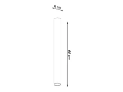 Lámparas de techo Toris moderno de acero - 1 fuentes luminosas 4000K - L.6 x A.60 cm - blanco