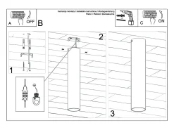 Lámparas de techo Toris moderno de acero - 1 fuentes luminosas 3000K - L.6 x A.30 cm - brillo dorado