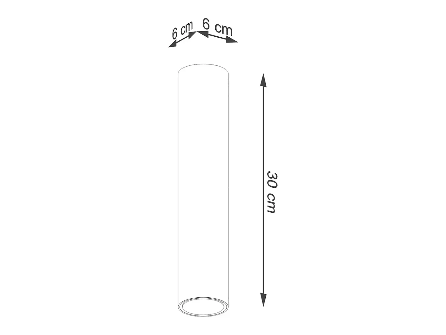 Lámparas de techo Toris moderno de acero - 1 fuentes luminosas 3000K - L.6 x A.30 cm - brillo dorado