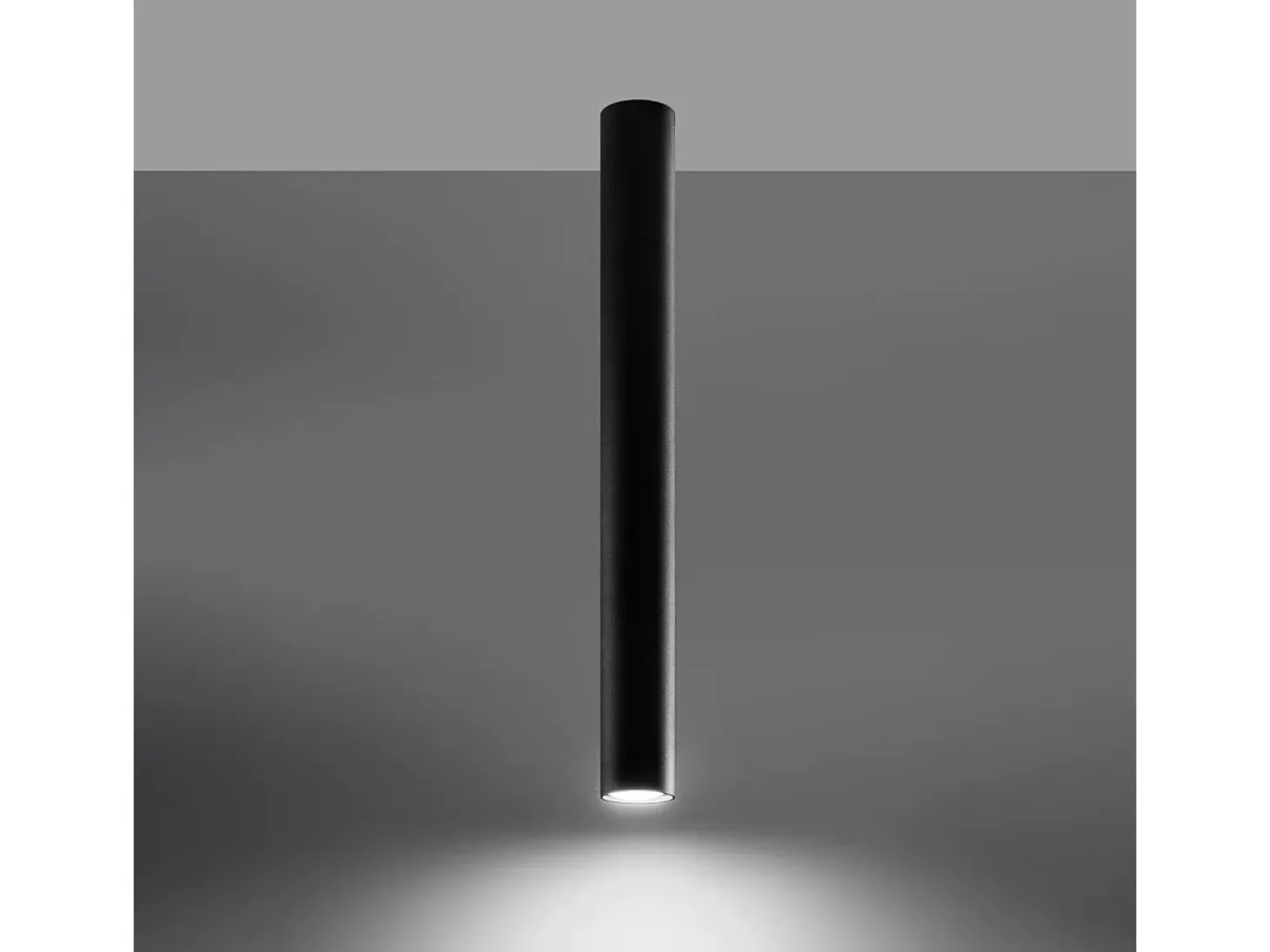 Lámparas de techo Toris moderno de acero - 1 fuentes luminosas 4000K - L.6 x A.60 cm - negro