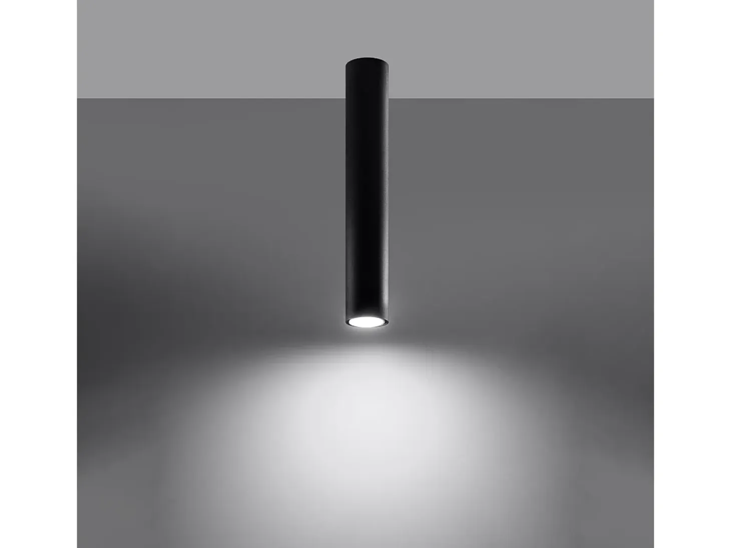Lámparas de techo Toris moderno de acero - 1 fuentes luminosas 4000K - L.6 x A.40 cm - negro