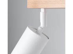 Lámparas De Techo Verdo Moderno De Acero/Madera - 2 Fuentes Luminosas - L.46 X A.17,5 Cm - Madera Blanca