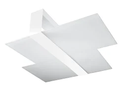 Lámparas de techo Verre moderno de acero/vidrio - 2 fuentes luminosas 3000K - L.65 x A.11 cm - blanco