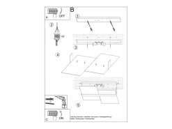 Lámparas de techo Verre moderno de acero/vidrio - 2 fuentes luminosas 4000K - L.65 x A.11 cm - cromo/blanco