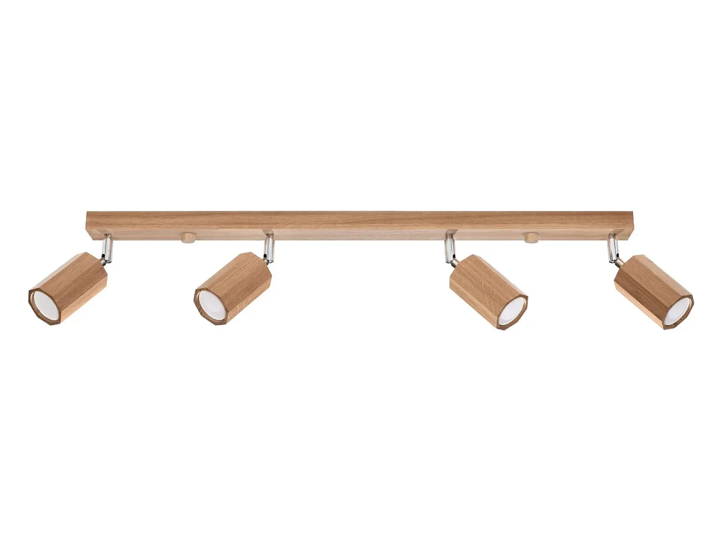 Lámparas de techo Xenor escandinavo de madera - 4 fuentes luminosas 3000K - L.80 x A.20 cm - roble